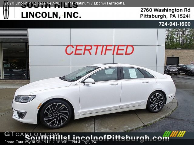 2020 Lincoln MKZ Reserve AWD in White Platinum