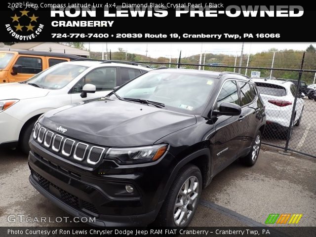 2022 Jeep Compass Latitude Lux 4x4 in Diamond Black Crystal Pearl