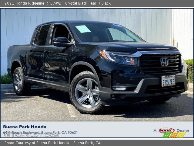 2021 Honda Ridgeline RTL AWD in Crystal Black Pearl