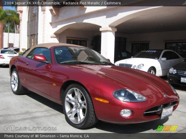 2004 Jaguar XK XK8 Convertible in Radiance Red Metallic