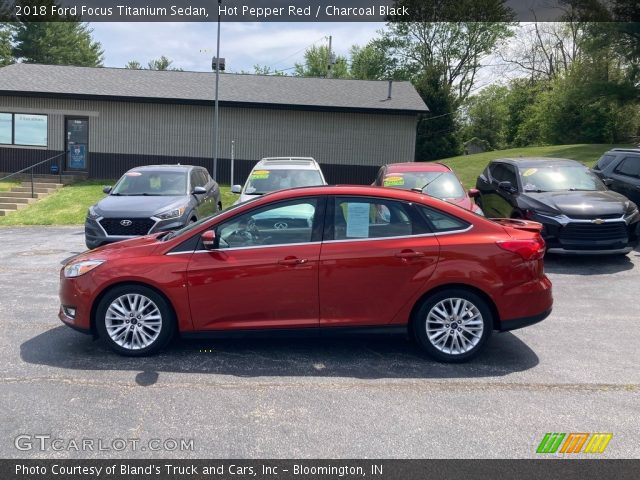 2018 Ford Focus Titanium Sedan in Hot Pepper Red