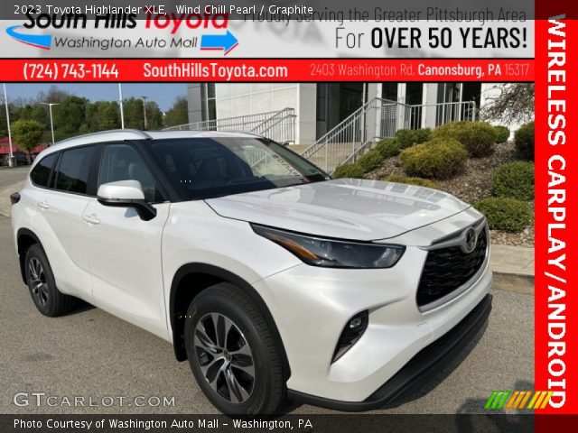 2023 Toyota Highlander XLE in Wind Chill Pearl