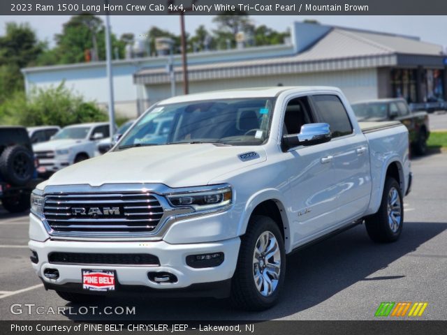 2023 Ram 1500 Long Horn Crew Cab 4x4 in Ivory White Tri-Coat Pearl