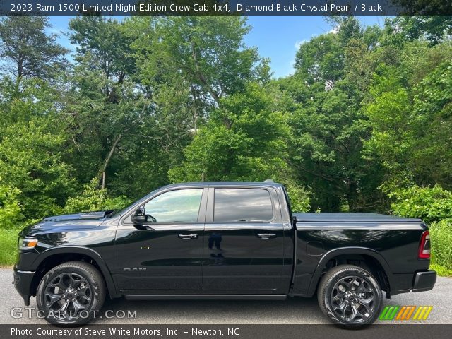 2023 Ram 1500 Limited Night Edition Crew Cab 4x4 in Diamond Black Crystal Pearl