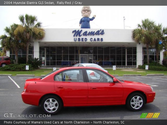 2004 Hyundai Elantra GLS Sedan in Rally Red