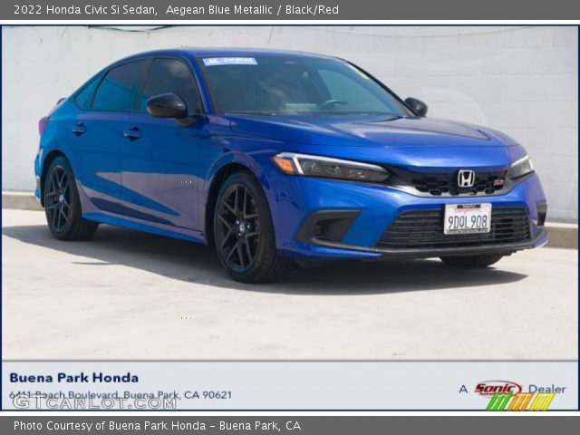 2022 Honda Civic Si Sedan in Aegean Blue Metallic