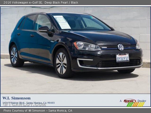 2016 Volkswagen e-Golf SE in Deep Black Pearl