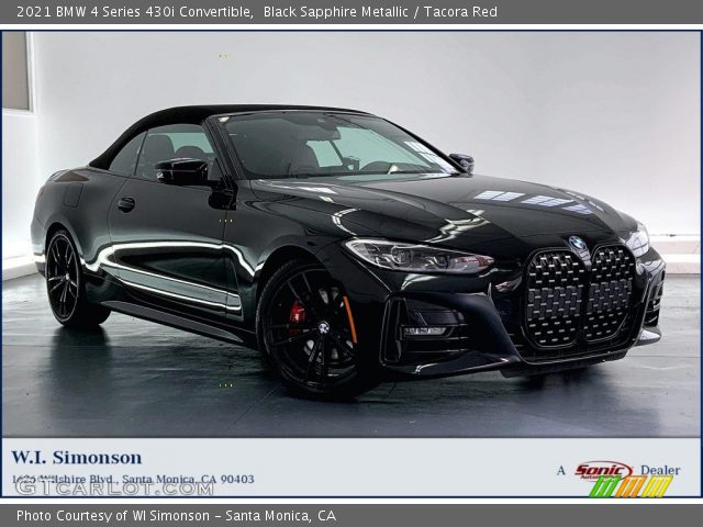 2021 BMW 4 Series 430i Convertible in Black Sapphire Metallic