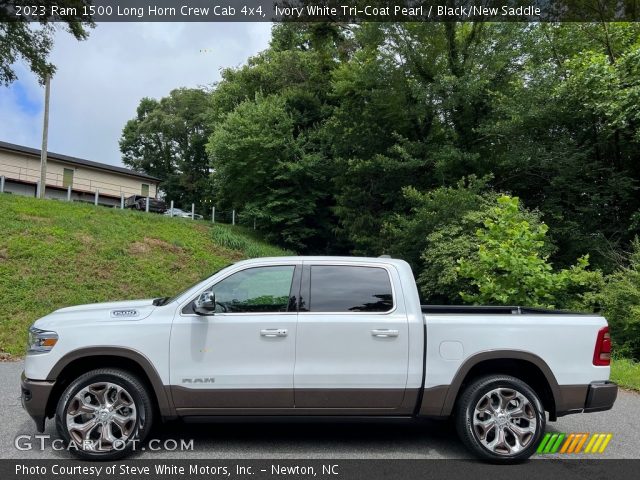 2023 Ram 1500 Long Horn Crew Cab 4x4 in Ivory White Tri-Coat Pearl