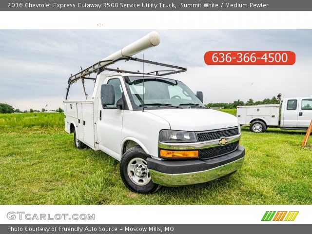 2016 Chevrolet Express Cutaway 3500 Service Utility Truck in Summit White