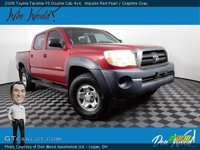 2008 Toyota Tacoma V6 Double Cab 4x4 in Impulse Red Pearl
