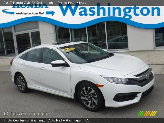 2017 Honda Civic EX Sedan in White Orchid Pearl
