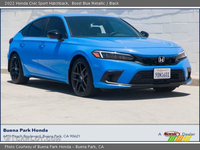 2022 Honda Civic Sport Hatchback in Boost Blue Metallic