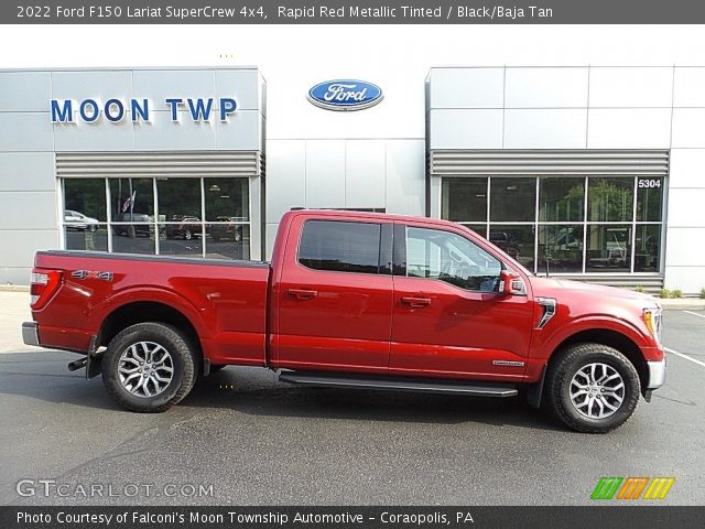 2022 Ford F150 Lariat SuperCrew 4x4 in Rapid Red Metallic Tinted