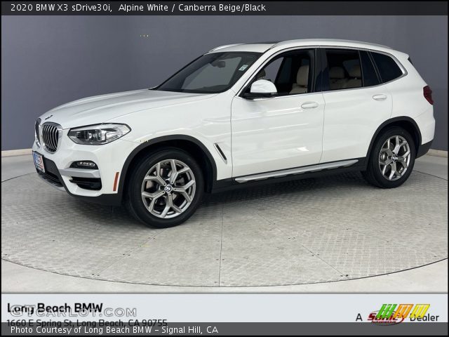 2020 BMW X3 sDrive30i in Alpine White