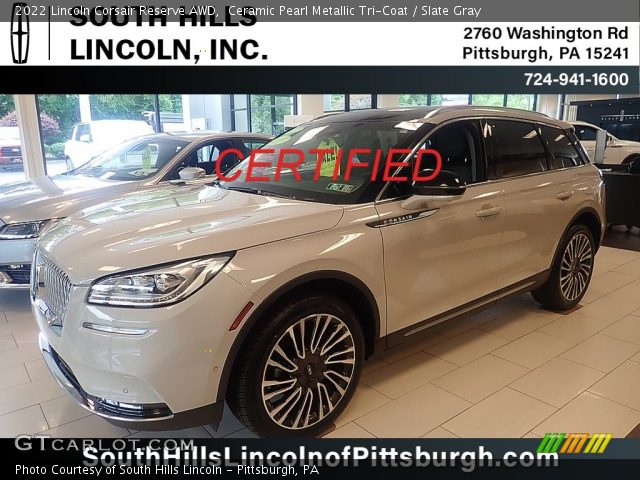 2022 Lincoln Corsair Reserve AWD in Ceramic Pearl Metallic Tri-Coat