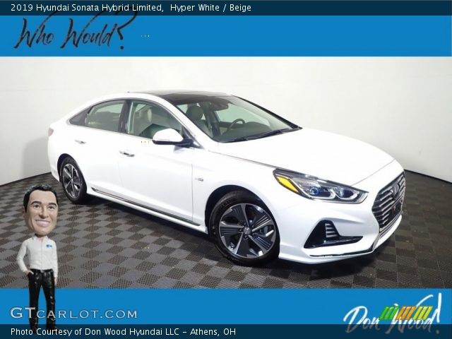 2019 Hyundai Sonata Hybrid Limited in Hyper White