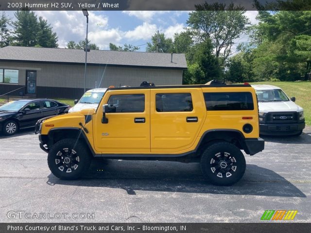 2003 Hummer H2 SUV in Yellow