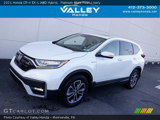 2021 Honda CR-V EX-L AWD Hybrid in Platinum White Pearl