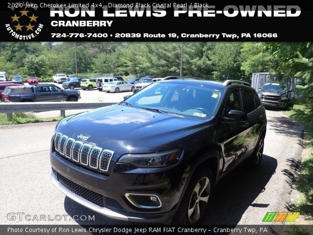 2020 Jeep Cherokee Limited 4x4 in Diamond Black Crystal Pearl