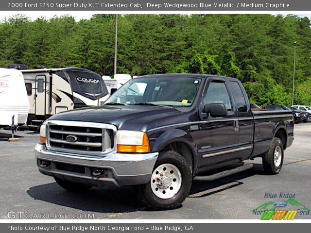 2000 Ford F250 Super Duty XLT Extended Cab in Deep Wedgewood Blue Metallic