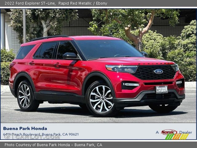 2022 Ford Explorer ST-Line in Rapid Red Metallic