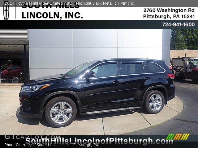 2017 Toyota Highlander Limited AWD in Midnight Black Metallic