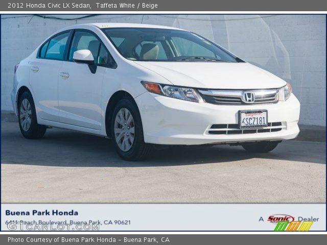 2012 Honda Civic LX Sedan in Taffeta White