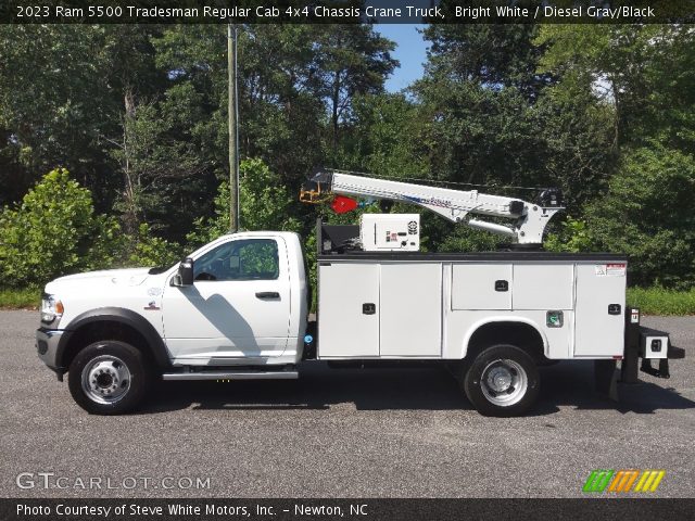 2023 Ram 5500 Tradesman Regular Cab 4x4 Chassis Crane Truck in Bright White