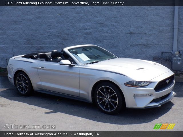 2019 Ford Mustang EcoBoost Premium Convertible in Ingot Silver