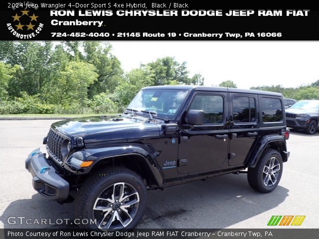 2024 Jeep Wrangler 4-Door Sport S 4xe Hybrid in Black