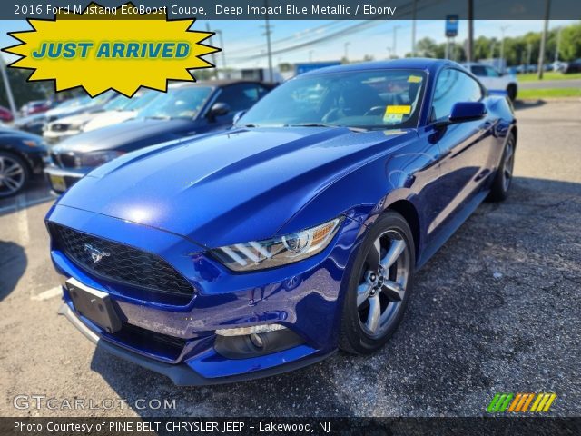 2016 Ford Mustang EcoBoost Coupe in Deep Impact Blue Metallic