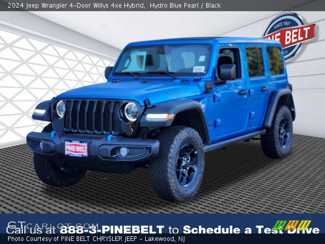 2024 Jeep Wrangler 4-Door Willys 4xe Hybrid in Hydro Blue Pearl