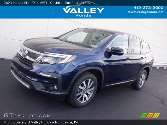 2021 Honda Pilot EX-L AWD in Obsidian Blue Pearl