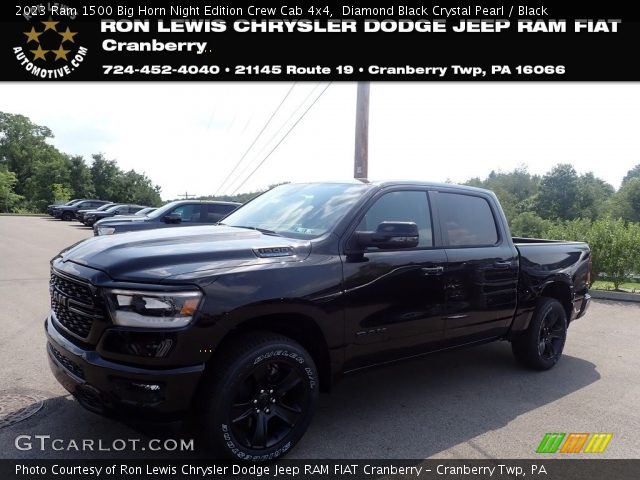 2023 Ram 1500 Big Horn Night Edition Crew Cab 4x4 in Diamond Black Crystal Pearl