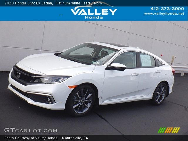 2020 Honda Civic EX Sedan in Platinum White Pearl