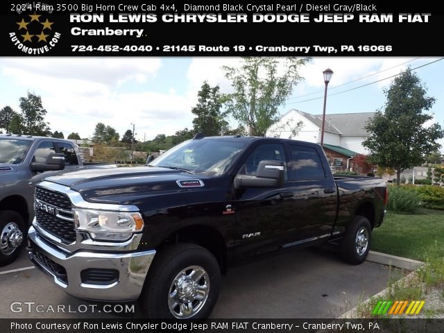 2024 Ram 3500 Big Horn Crew Cab 4x4 in Diamond Black Crystal Pearl