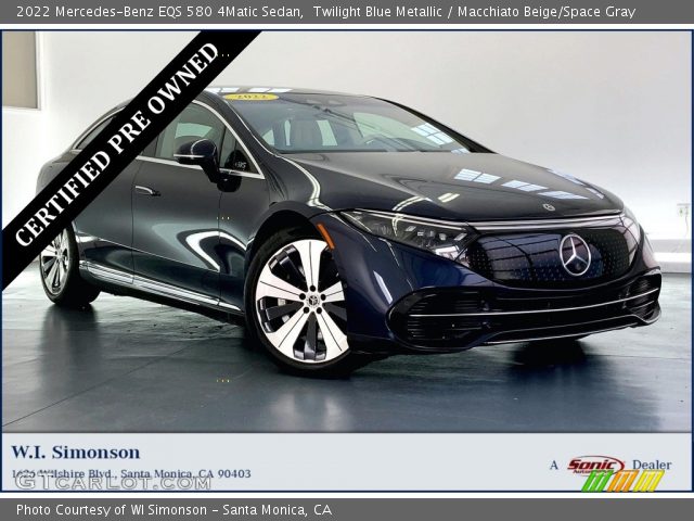 2022 Mercedes-Benz EQS 580 4Matic Sedan in Twilight Blue Metallic