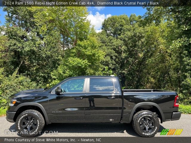 2024 Ram 1500 Rebel Night Edition Crew Cab 4x4 in Diamond Black Crystal Pearl