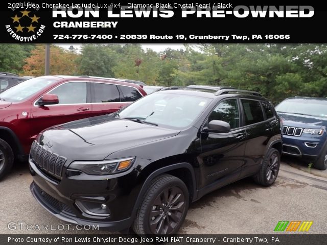 2021 Jeep Cherokee Latitude Lux 4x4 in Diamond Black Crystal Pearl