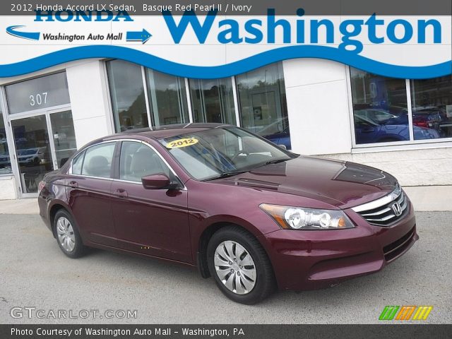 2012 Honda Accord LX Sedan in Basque Red Pearl II