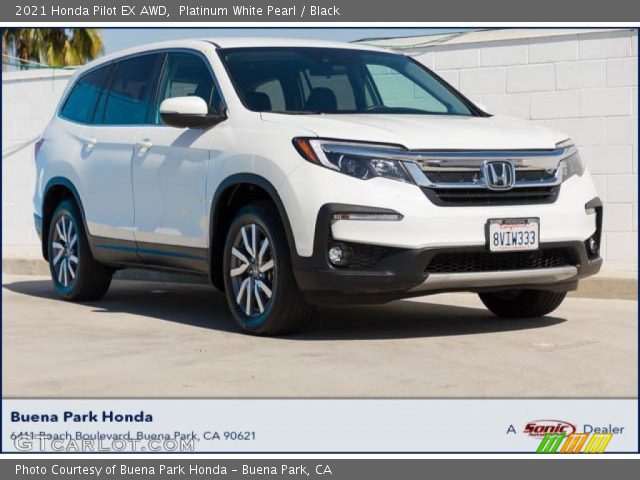 2021 Honda Pilot EX AWD in Platinum White Pearl