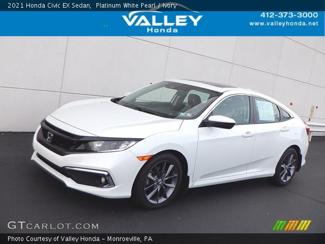 2021 Honda Civic EX Sedan in Platinum White Pearl