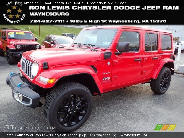 2024 Jeep Wrangler 4-Door Sahara 4xe Hybrid in Firecracker Red
