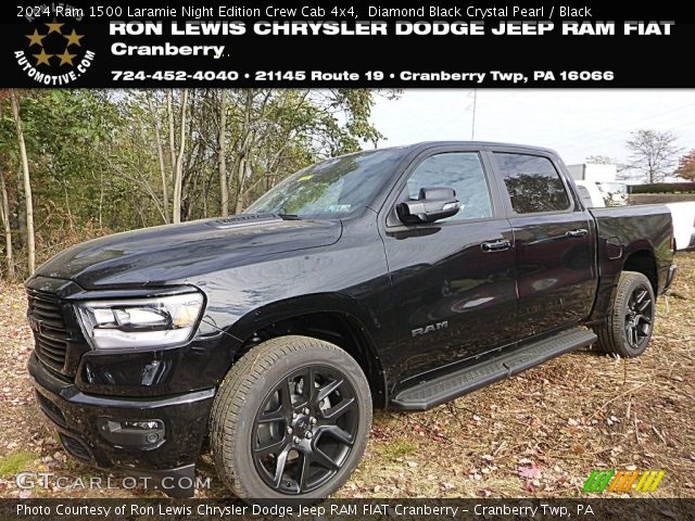 2024 Ram 1500 Laramie Night Edition Crew Cab 4x4 in Diamond Black Crystal Pearl