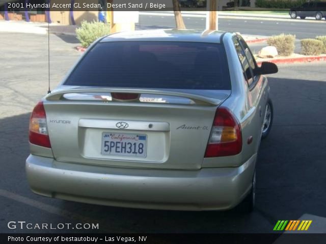 2001 Hyundai Accent GL Sedan in Desert Sand