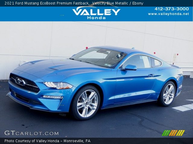2021 Ford Mustang EcoBoost Premium Fastback in Velocity Blue Metallic