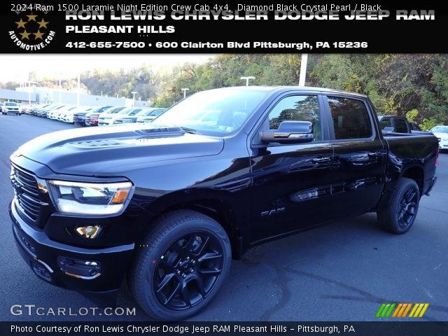 2024 Ram 1500 Laramie Night Edition Crew Cab 4x4 in Diamond Black Crystal Pearl