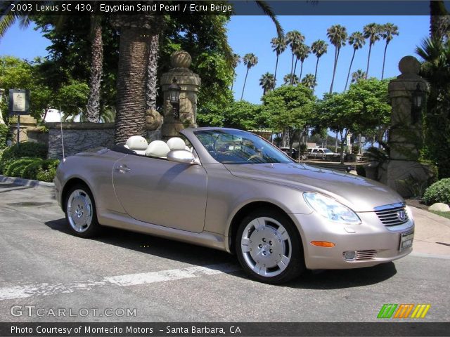 2003 Lexus SC 430 in Egyptian Sand Pearl