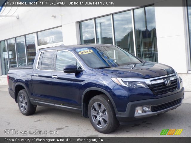 2020 Honda Ridgeline RTL-E AWD in Obsidian Blue Pearl